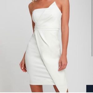 Lulu’s white strapless dress XS